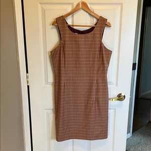 Laura Ashley Checkered Midi Dress - Red and Black